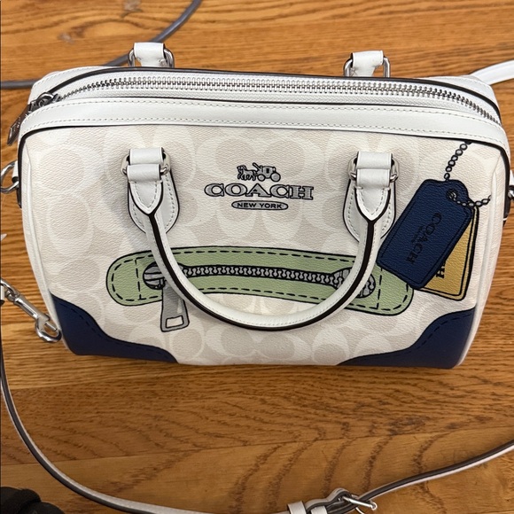 Coach Rowan Satchel with Trompe L’oeul Print NWT - Picture 8 of 9